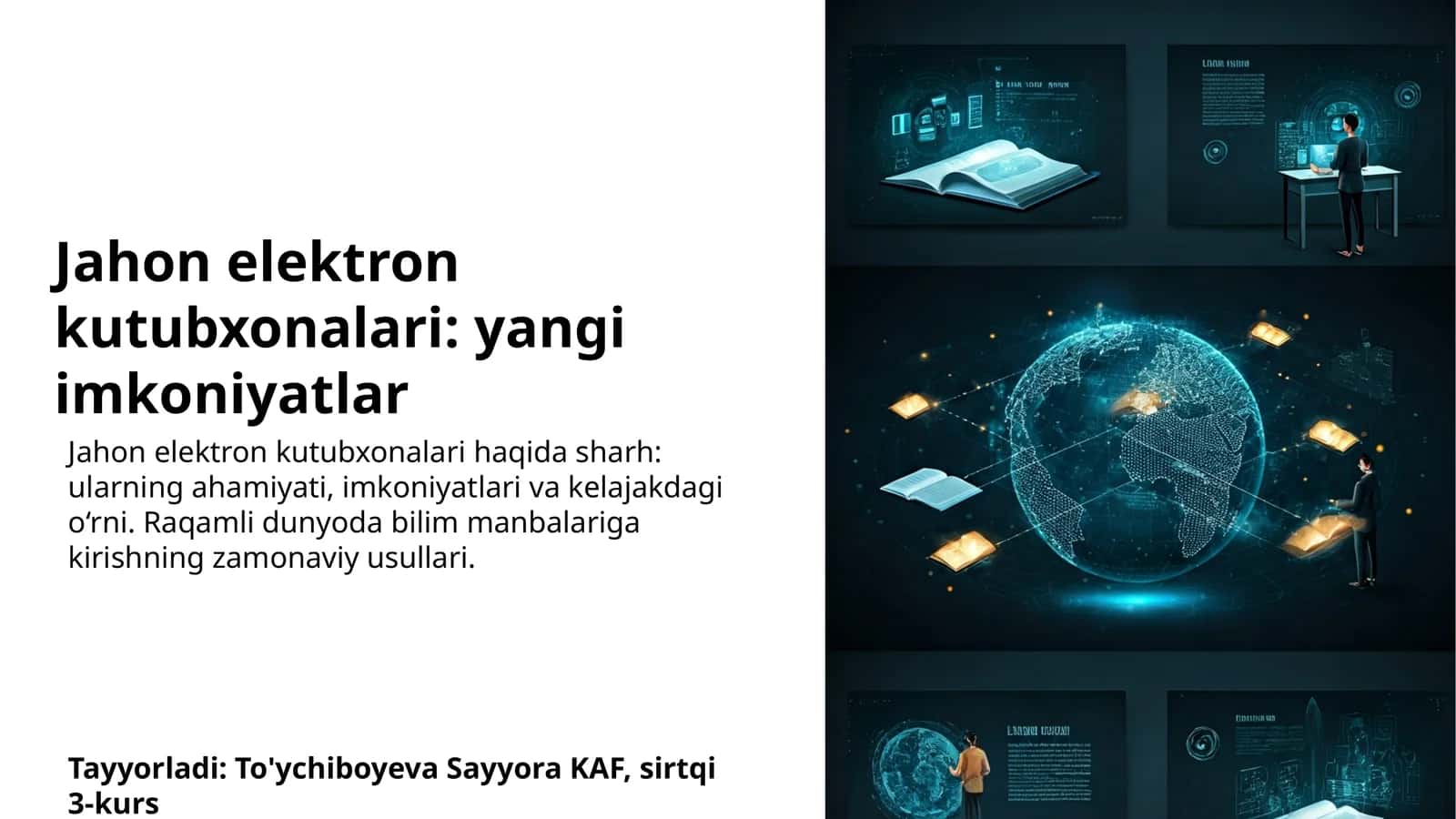 Jahon elektron kutubxonalari: yangi imkoniyatlar