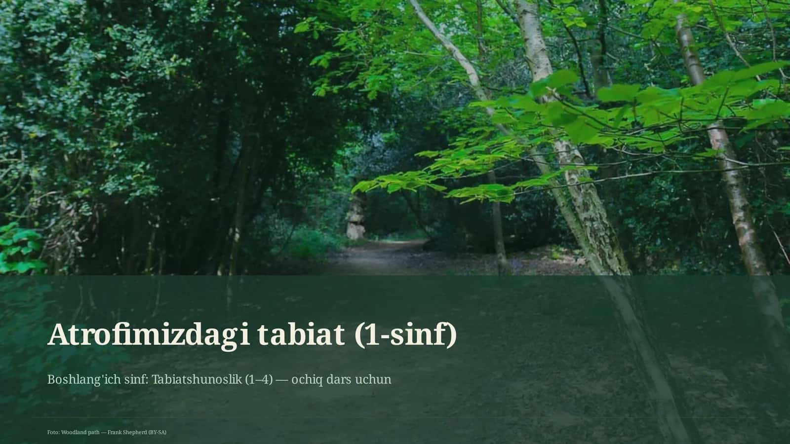 Atrofimizdagi tabiat (1-sinf)