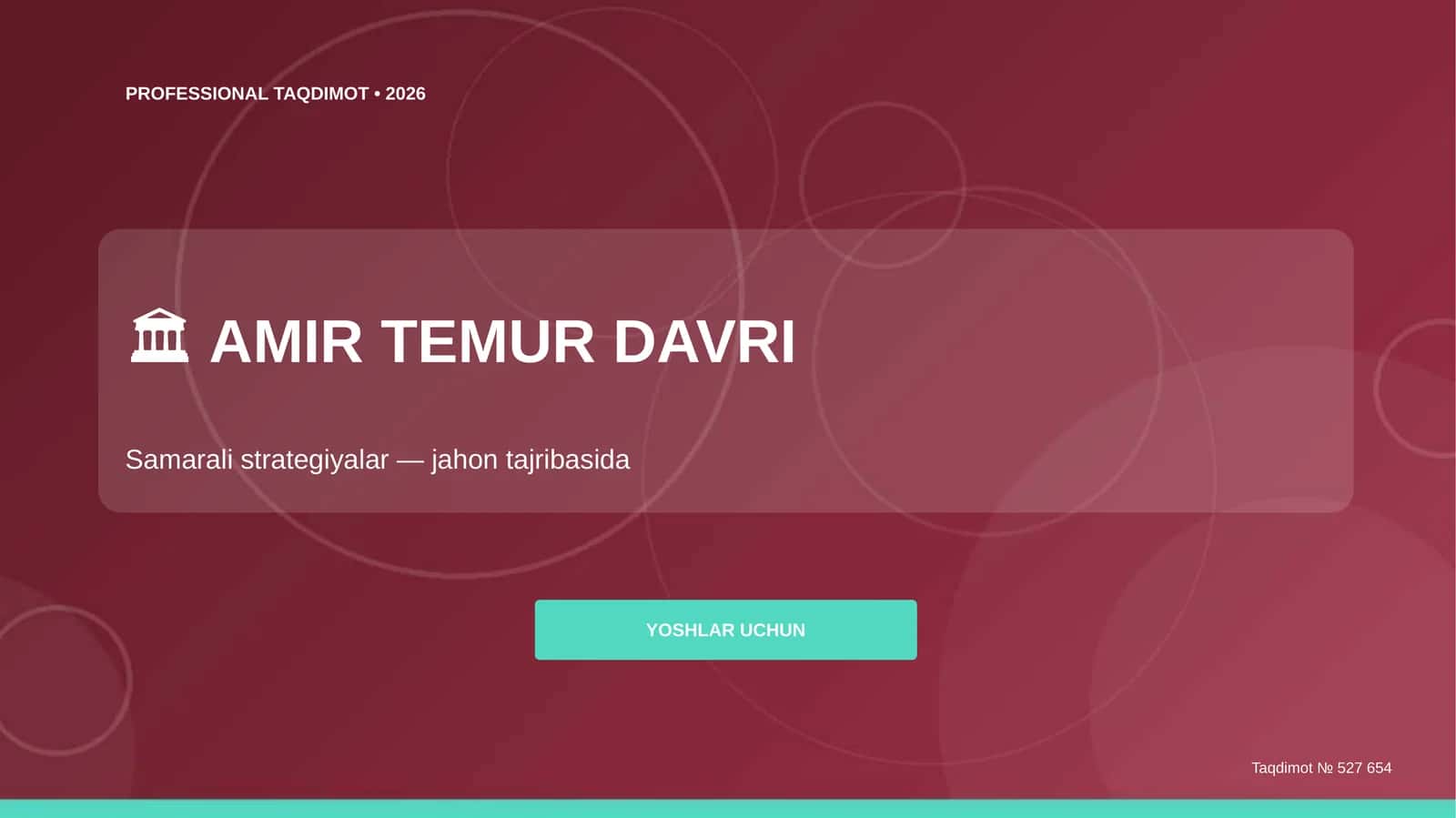Amir Temur davri: samarali strategiyalar (jahon tajribasida) [yoshlar uchun]