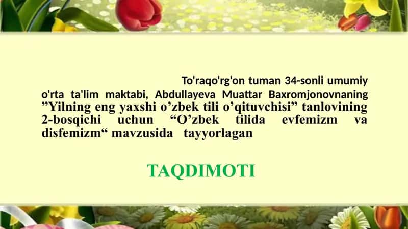 O'zbek tilida evfemizm va disfemizm