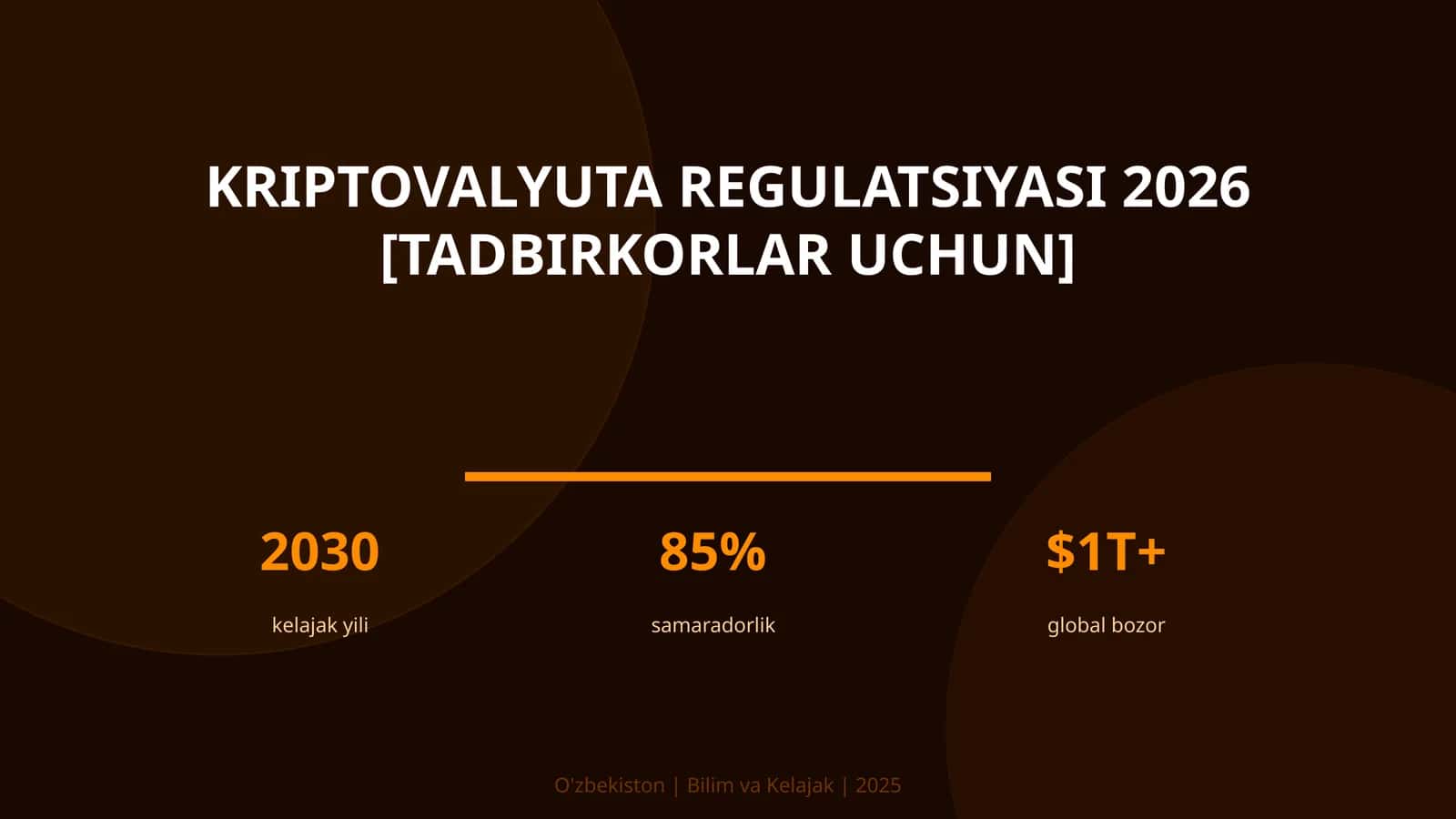 Kriptovalyuta regulatsiyasi 2026 [tadbirkorlar uchun]