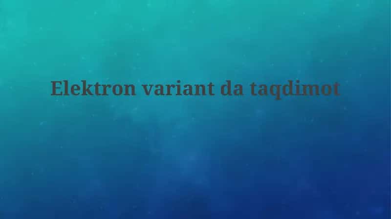 Electronvariant dataqdimot