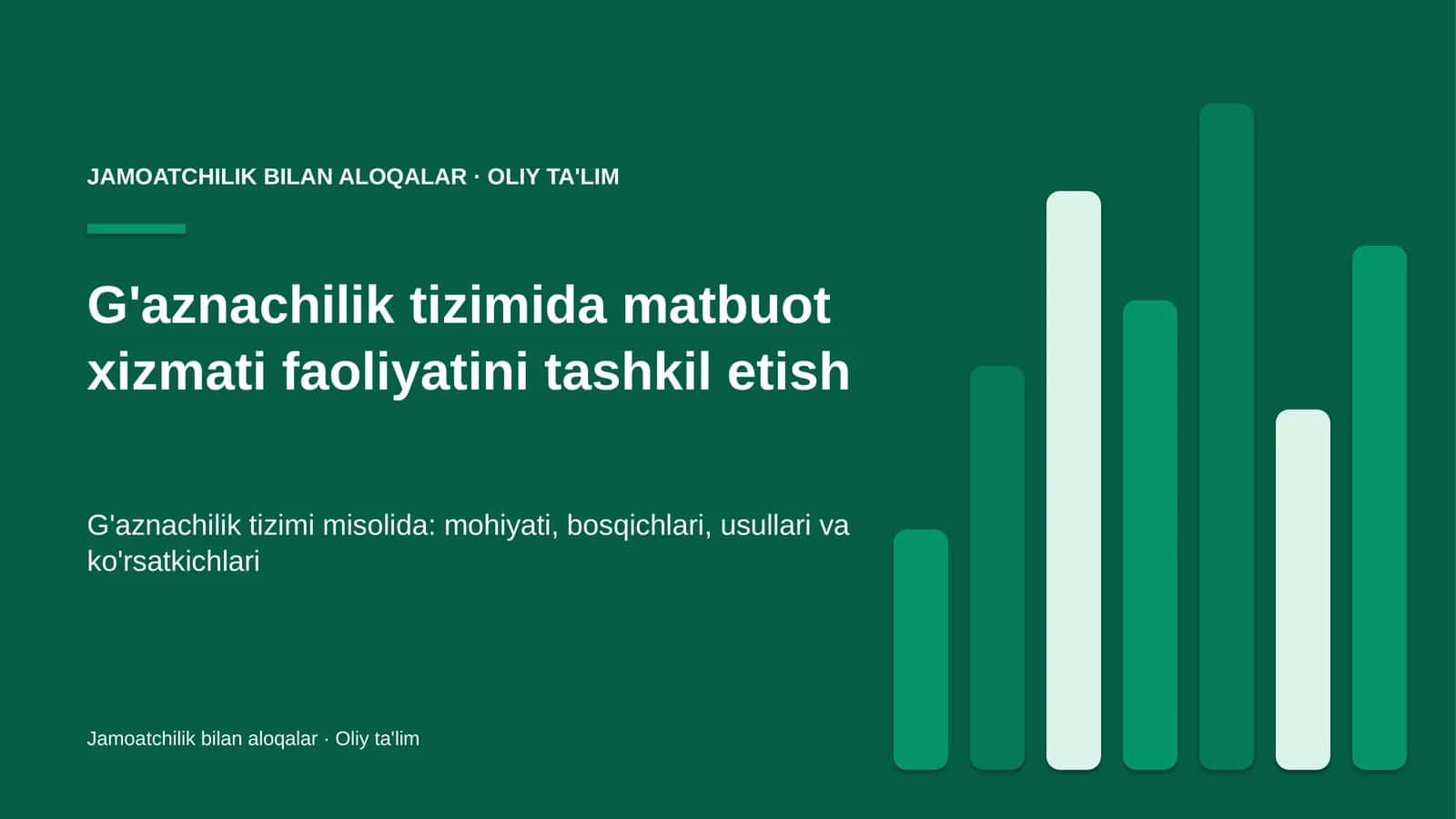g'aznachilik tizimida matbuot xizmati faoliyatini tashkil etish 5392