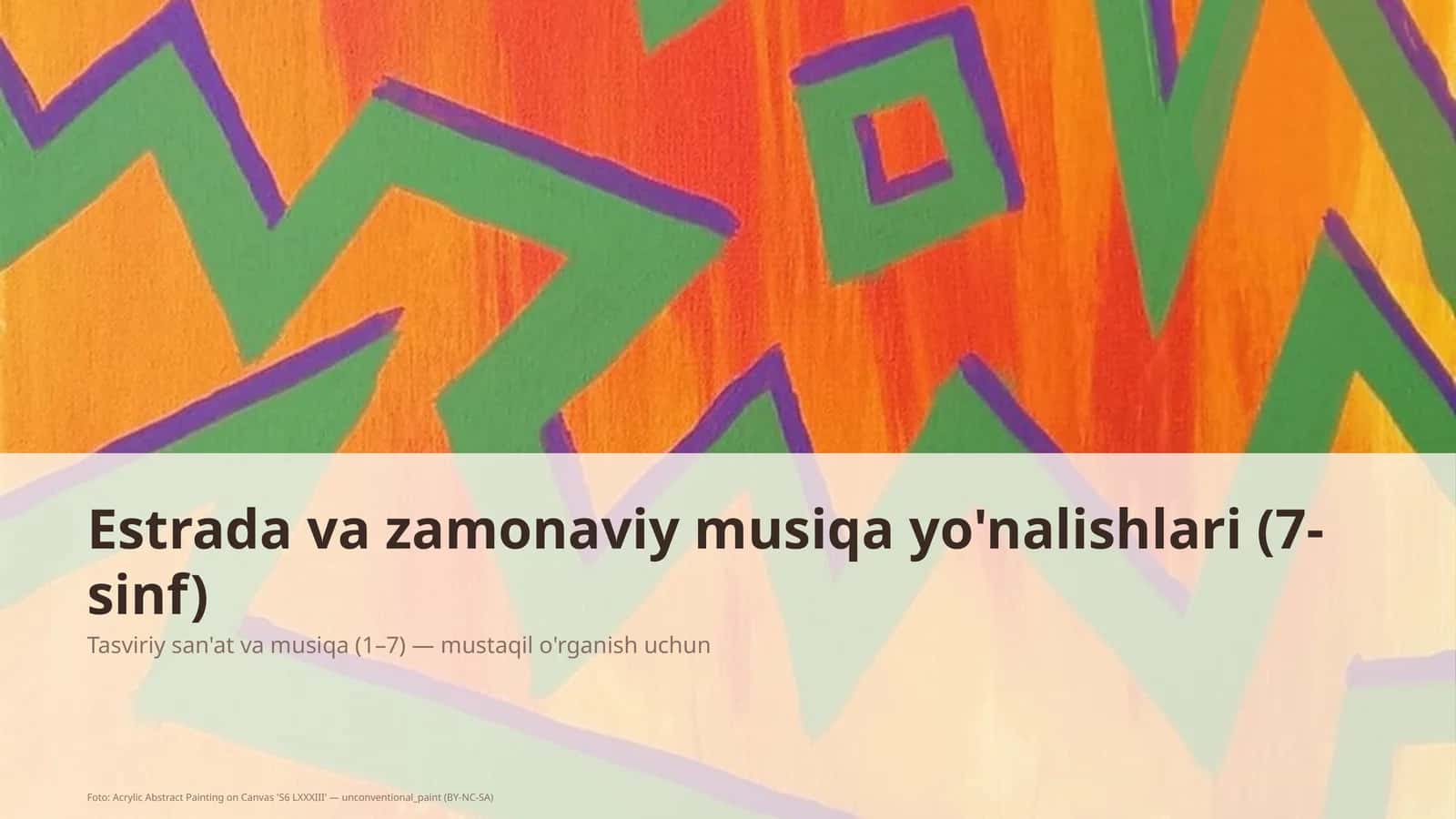 Tasviriy san'at va musiqa (1–7)