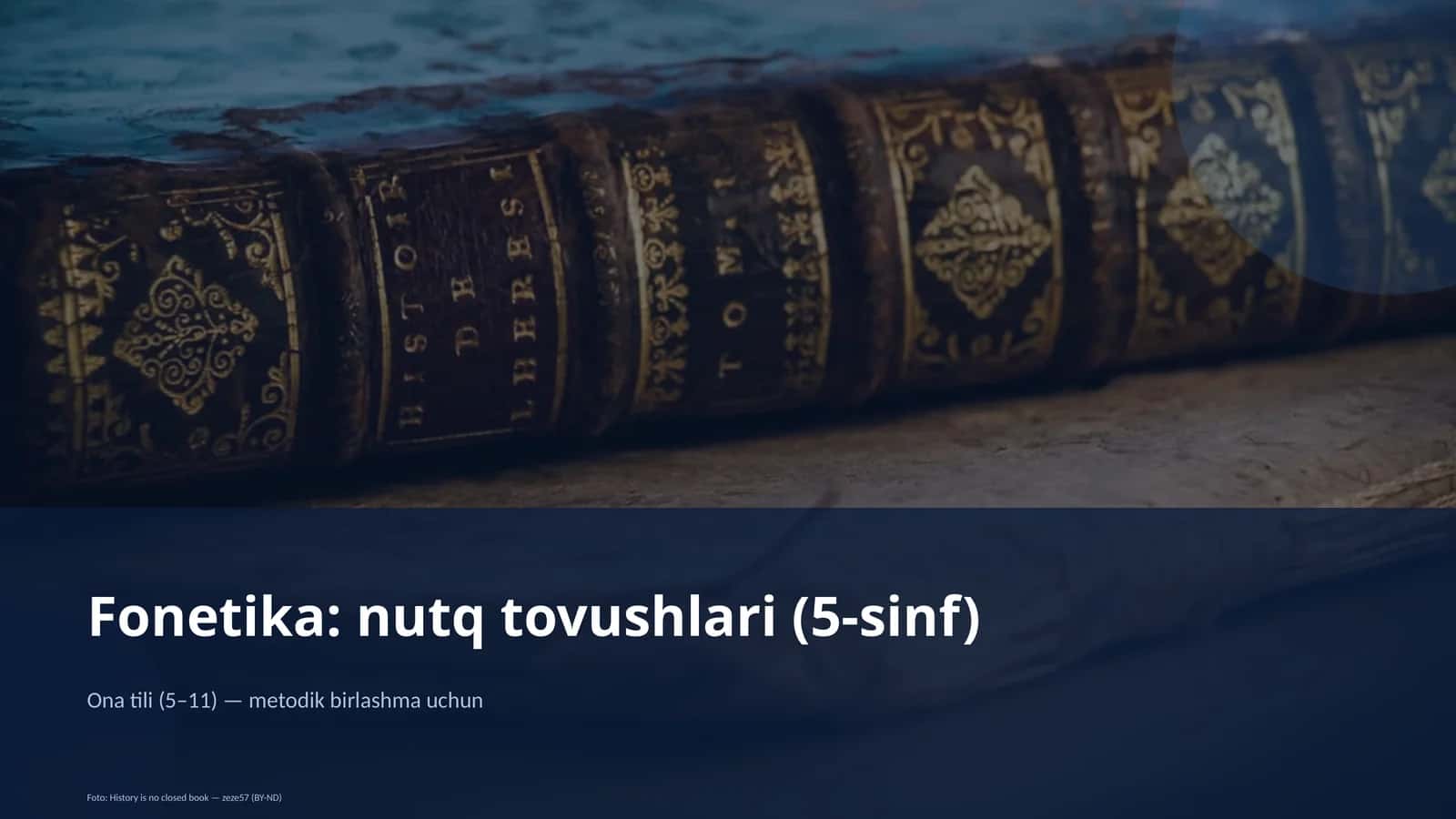Fonetika: nutq tovushlari (5-sinf)