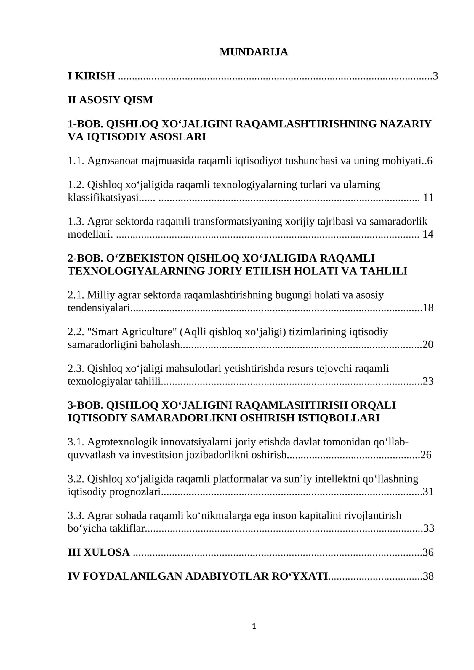 Qishloq xo‘jaligida raqamli texnologiyalar