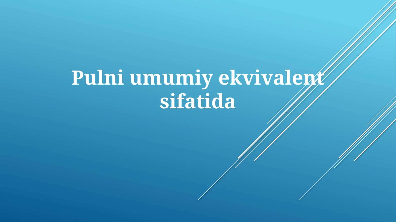 Pulniumumiyekvivalentsifatida