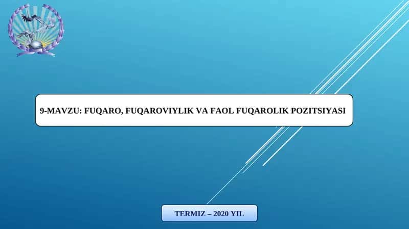 Inson va fuqaro huquqlari