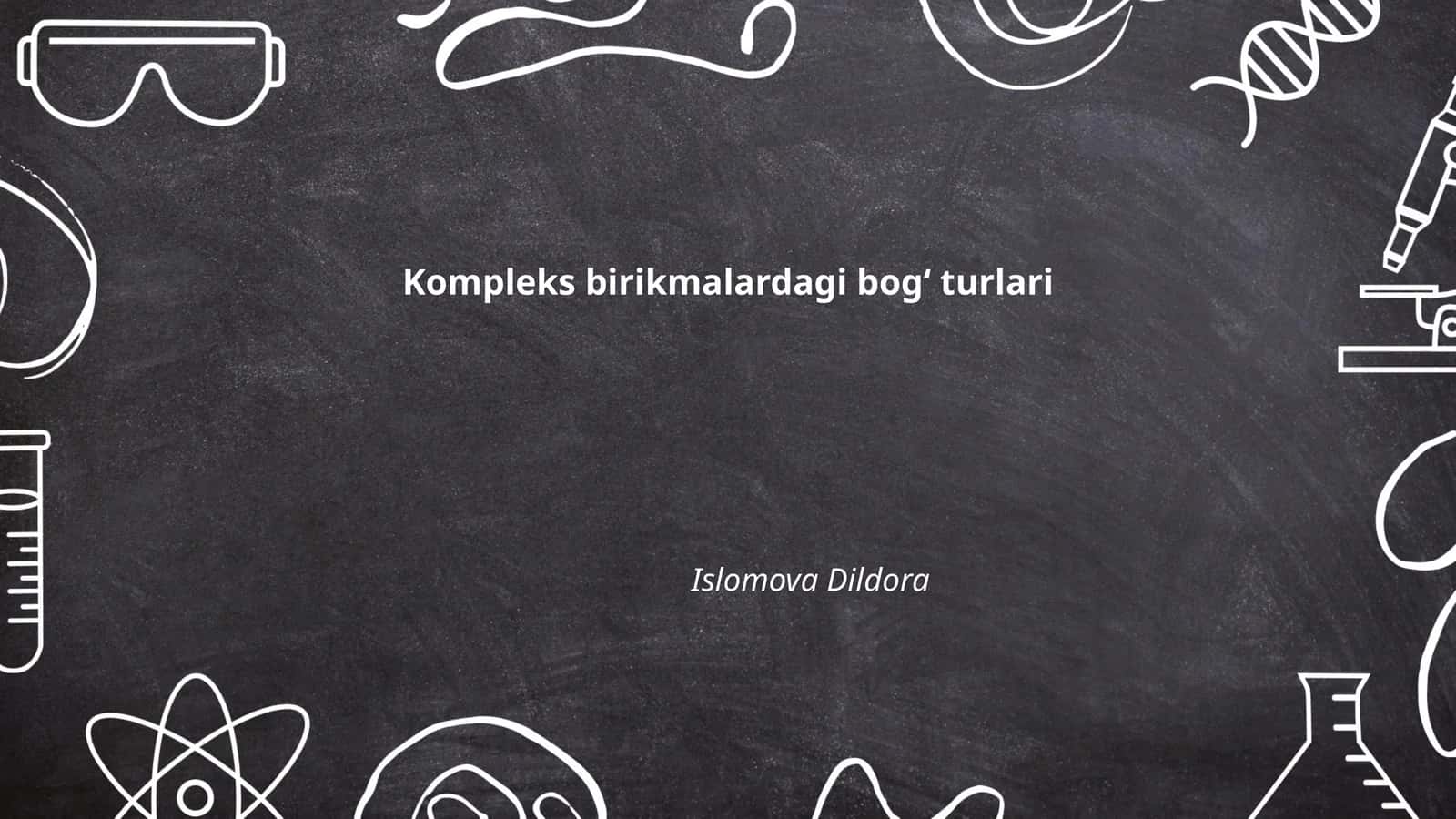 Kompleks birikmalardagi bogʻ turlari