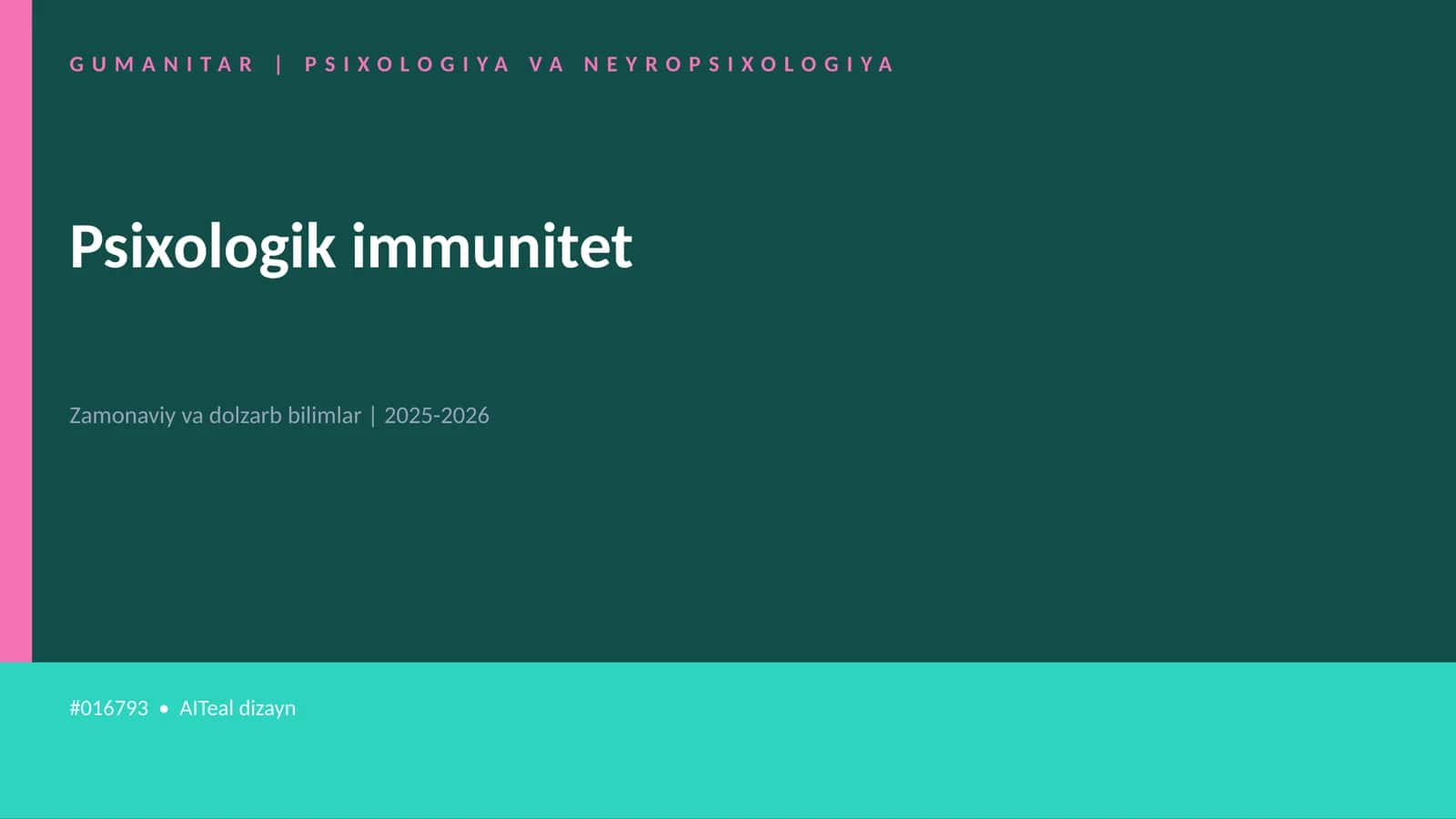 Psixologik immunitet