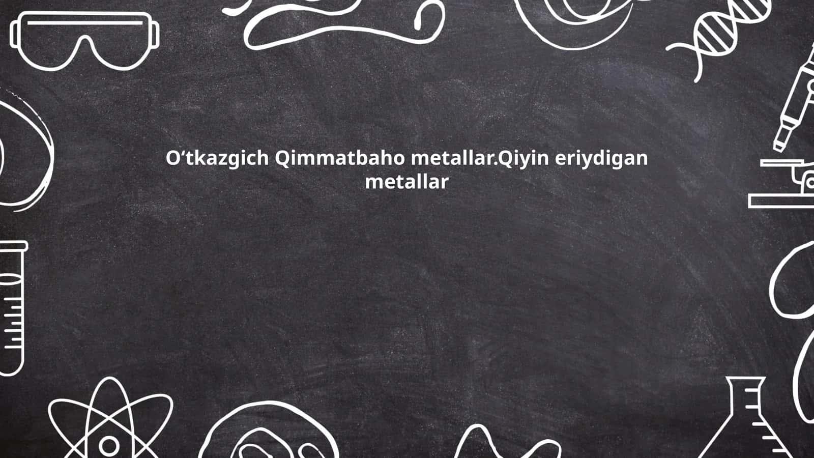 Oʻtkazgich Qimmatbaho metallar