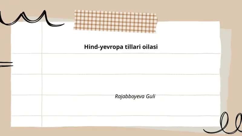 Hind-yevropa tillari oilasi