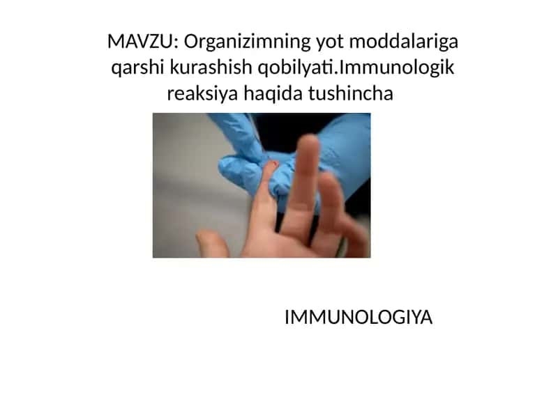 IMMUNOLOGIYA