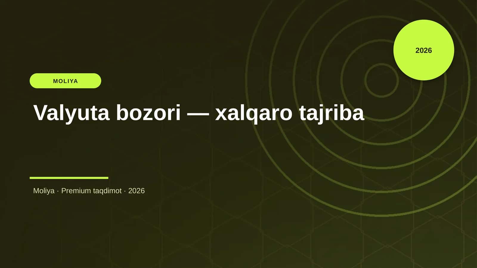 Valyuta bozori — xalqaro tajriba