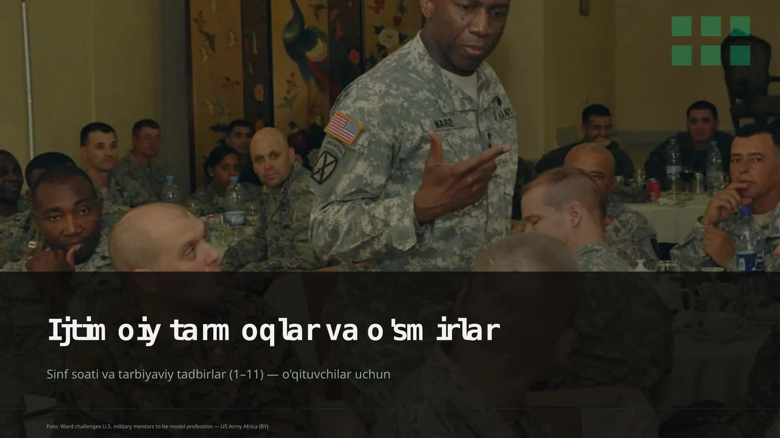 Sinf soati va tarbiyaviy tadbirlar (1–11) — o'qituvchilar uchun