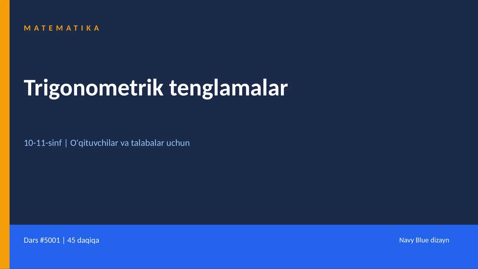 Trigonometrik tenglamalar