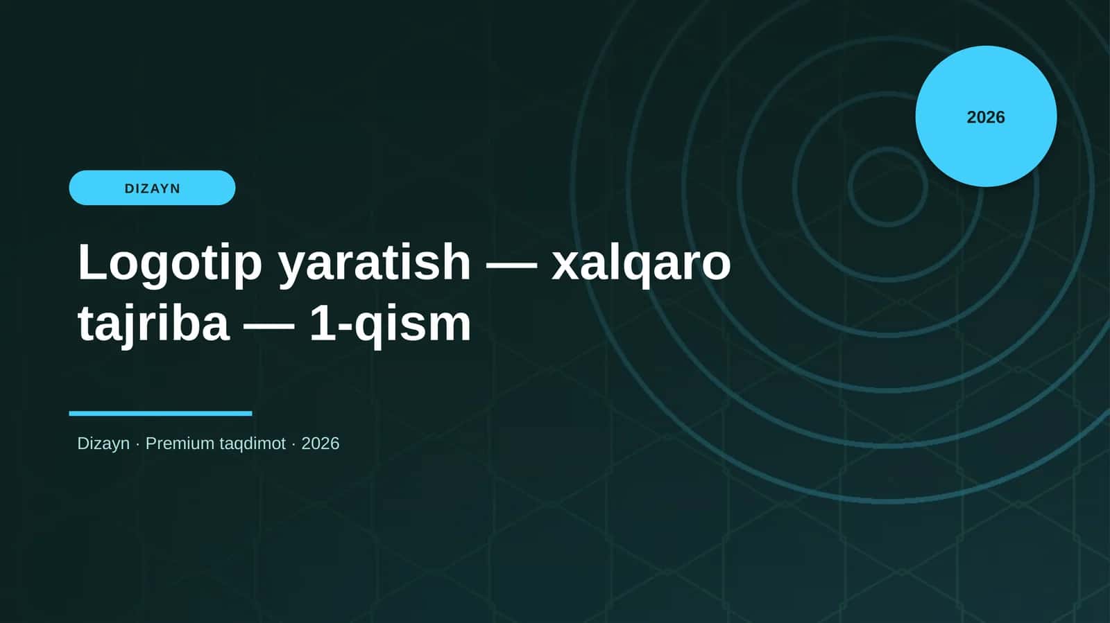 Logotip yaratish — xalqaro tajriba — 1-qism