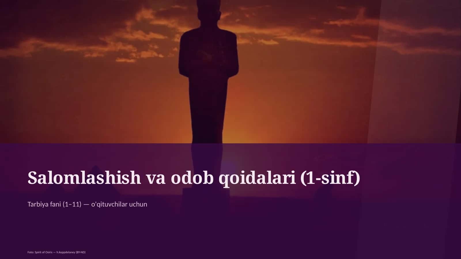 Salomlashish va odob qoidalari (1-sinf)