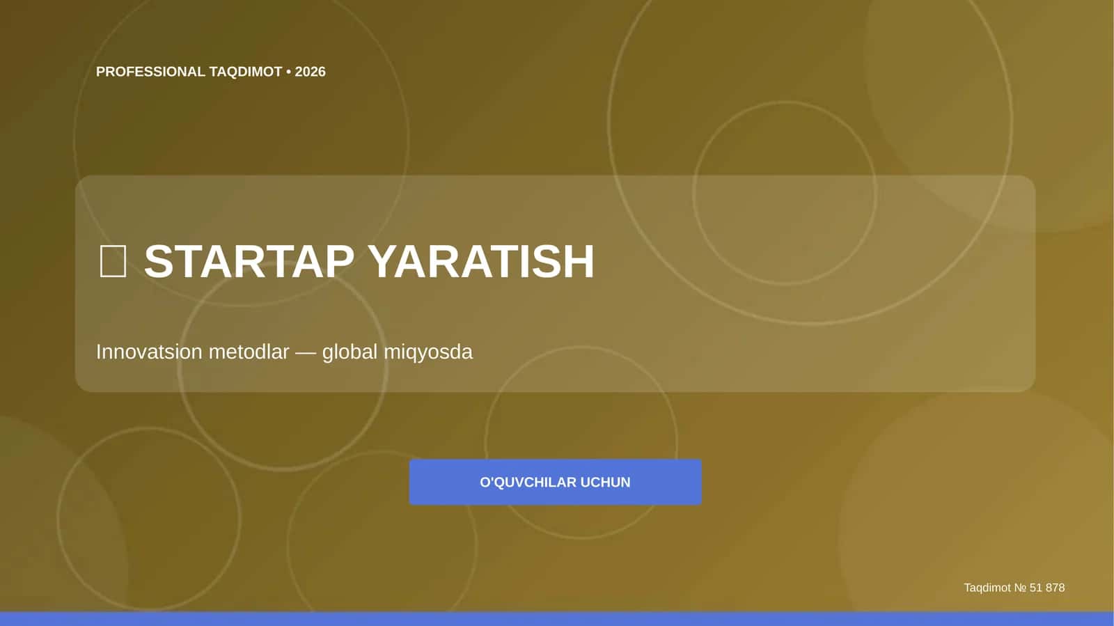 Startap yaratish: innovatsion metodlar (global miqyosda) [o'quvchilar uchun]