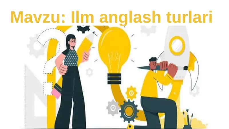 Ilm anglash turlari