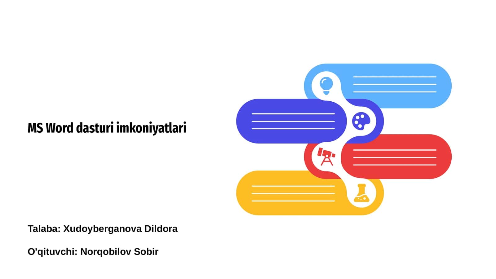 MS Word dasturi imkoniyatlari
