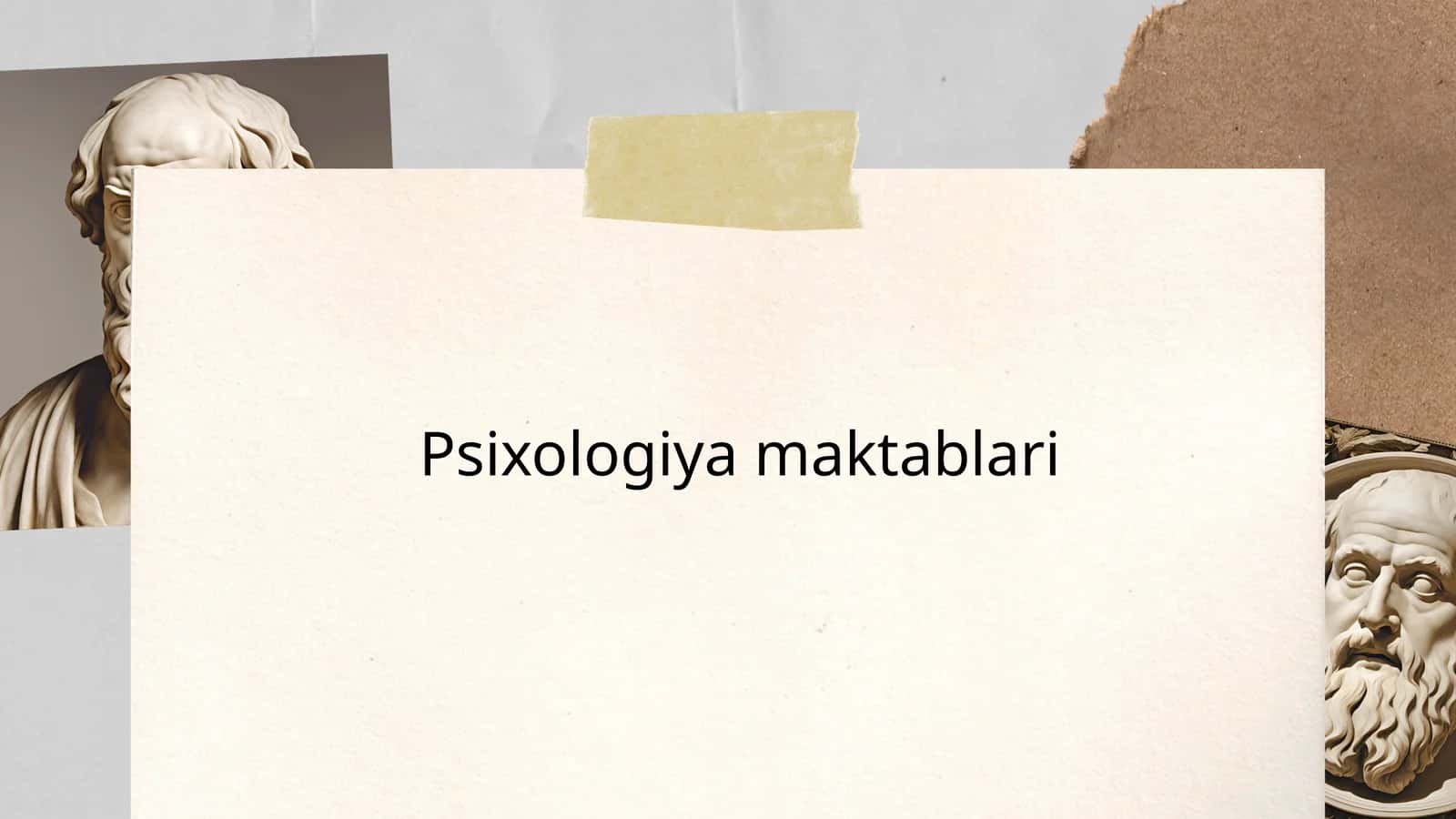 Psixologiya maktablari
