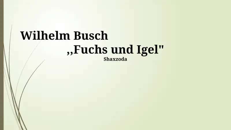 Der Fuchs und der Igel: Eine Einführung