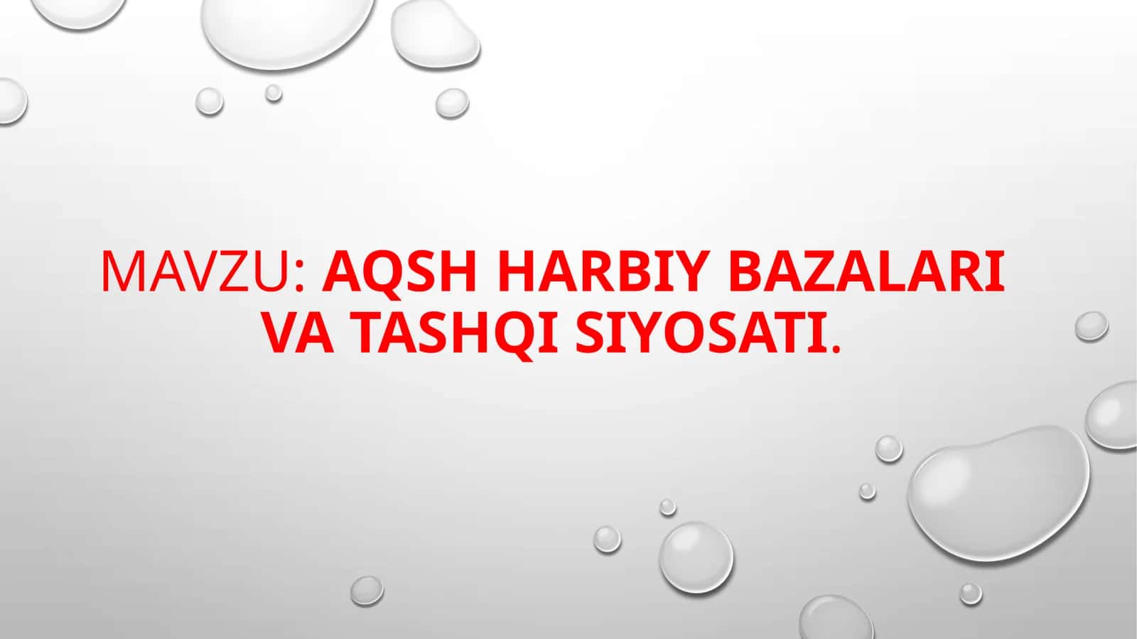AQSH harbiy bazalari vatashqisiyosati