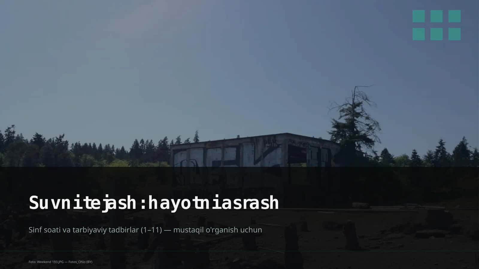 Suvni tejash: hayotni asrash