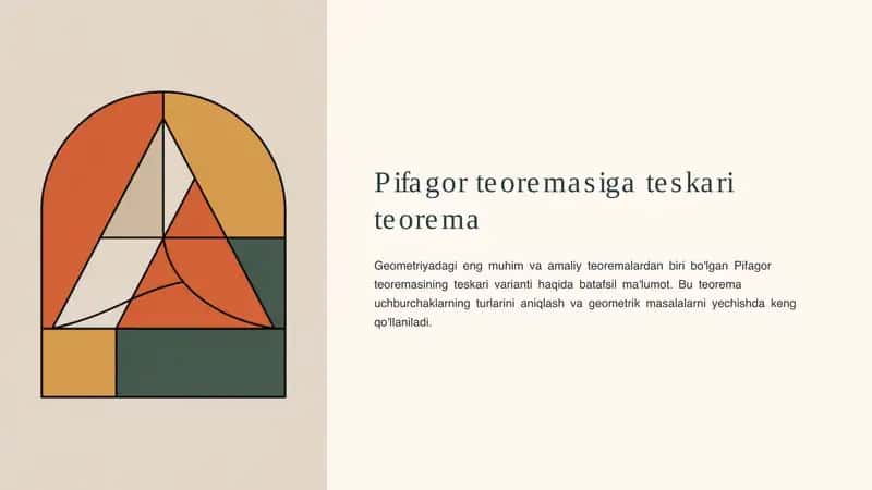 Pifagor teoremasiga teskari teorema