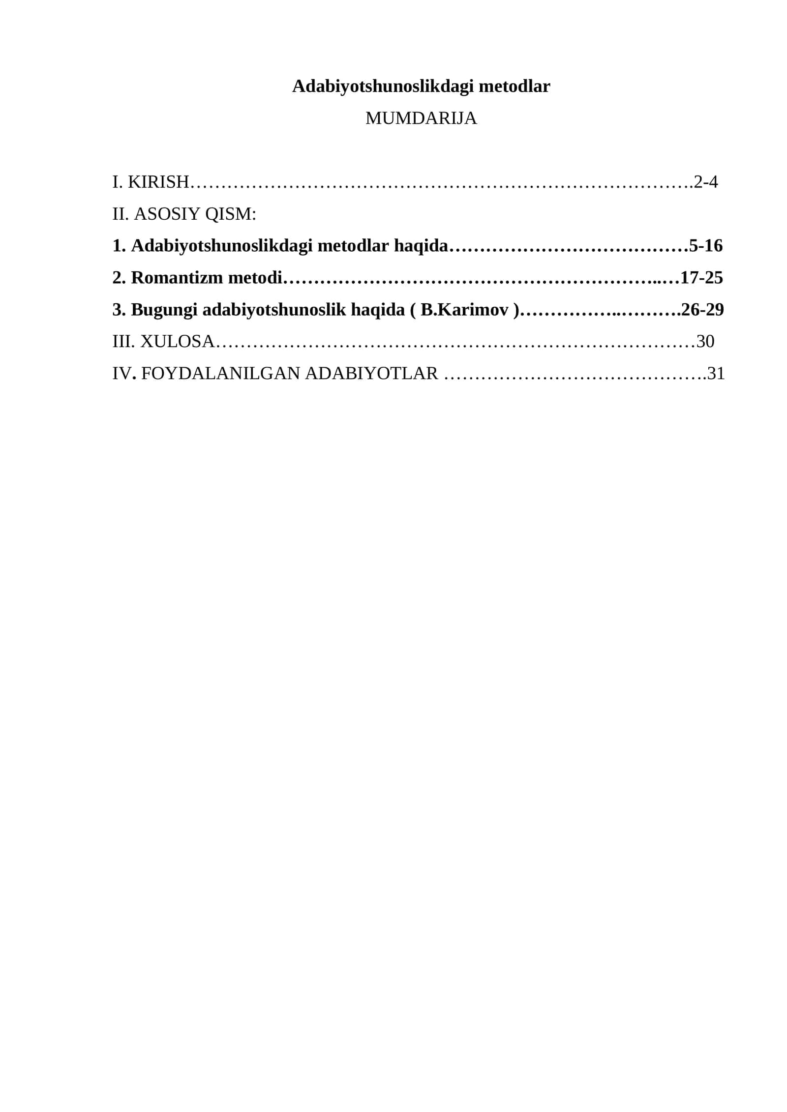 Adabiyotshunoslikdagi metodlar