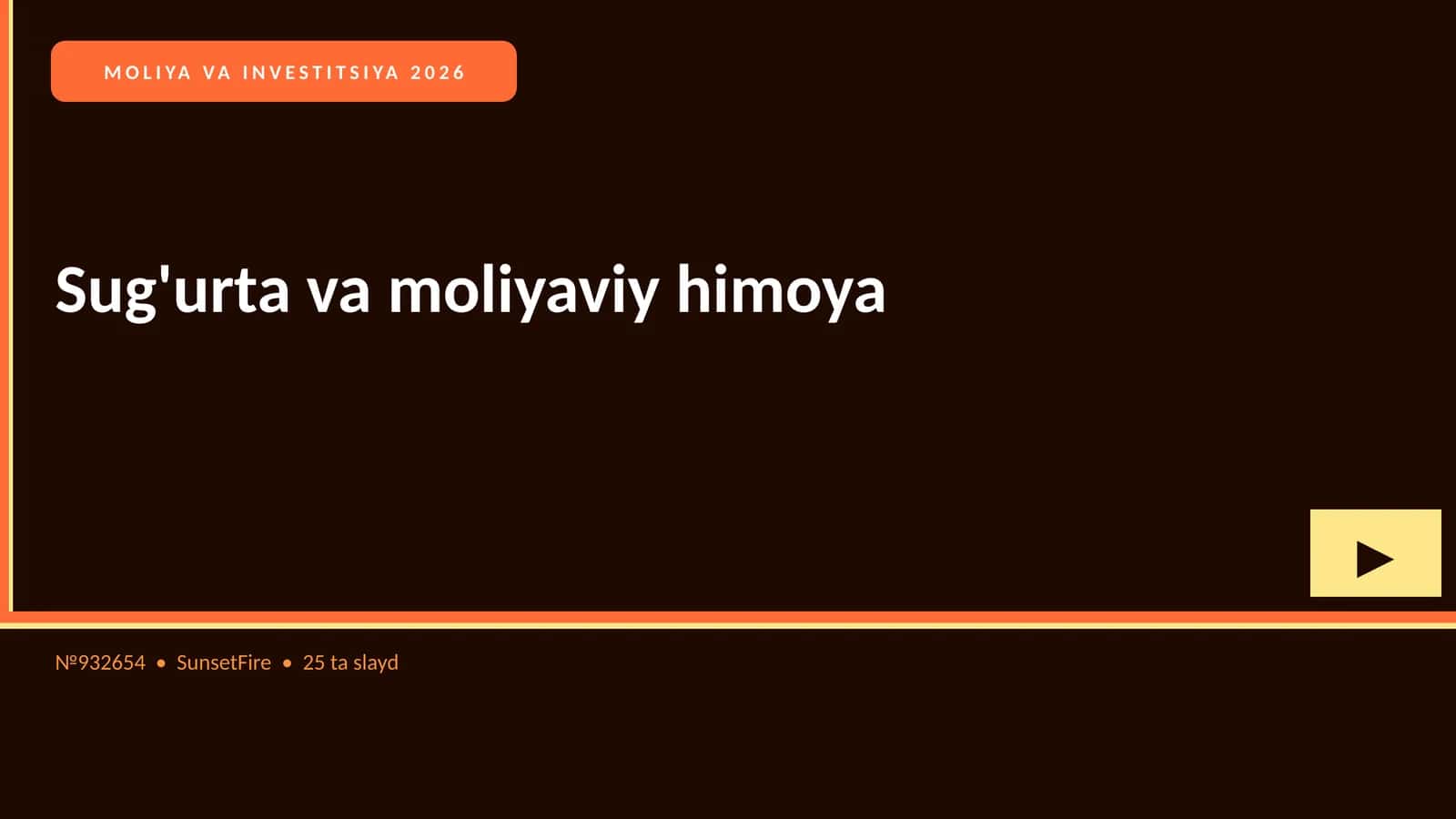 Sug'urta va moliyaviy himoya