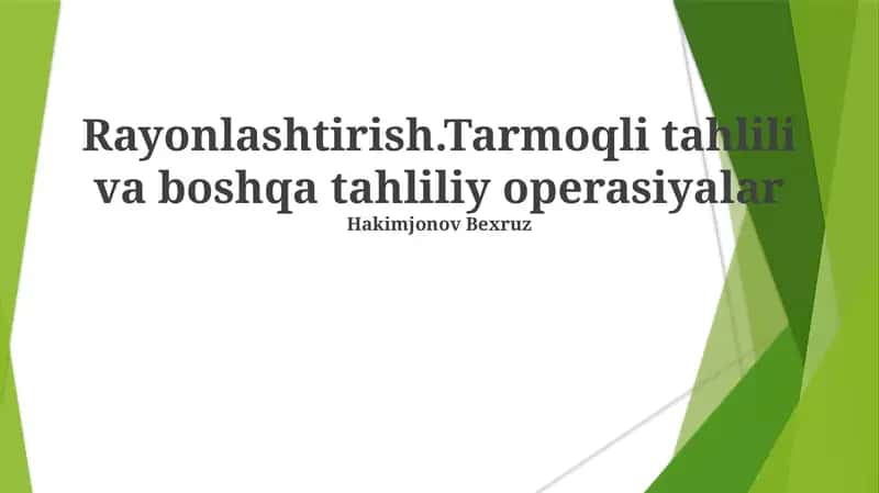 Band tahlili: nazariya va amaliyot