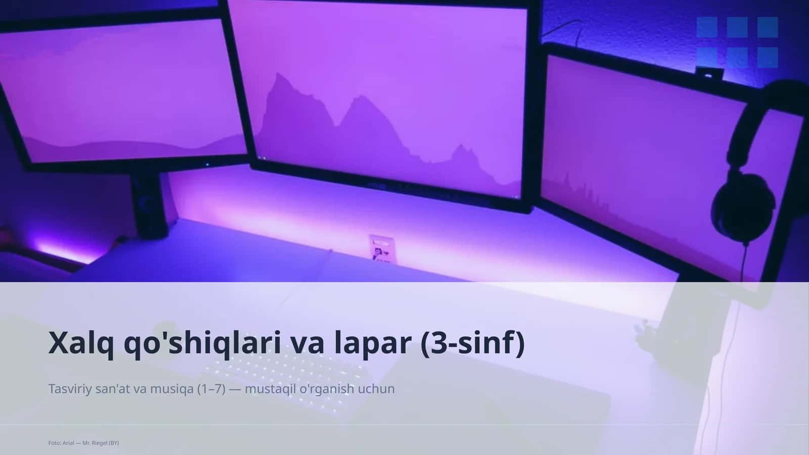 Xalq qo'shiqlari va lapar (3-sinf)