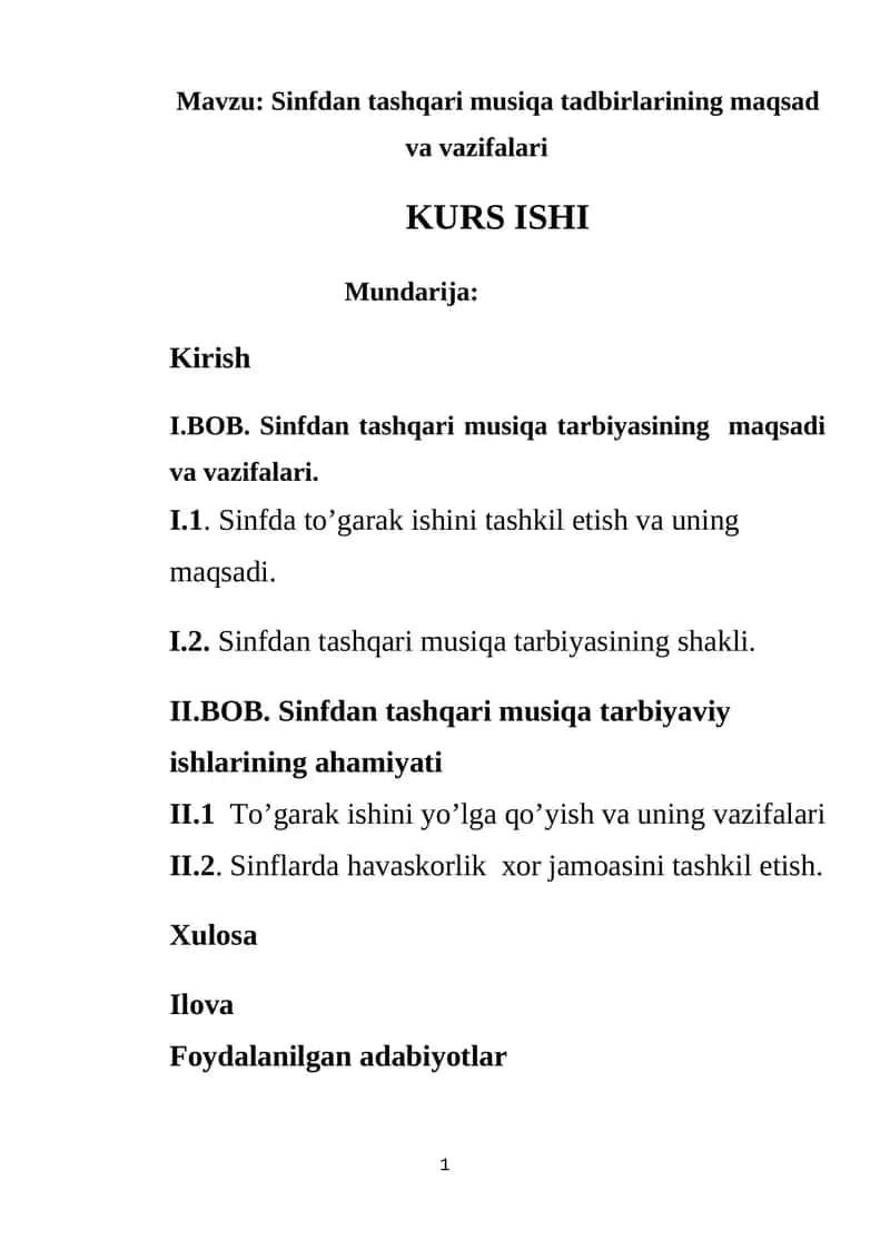 Sinfdan tashqari musiqa tadbirlari