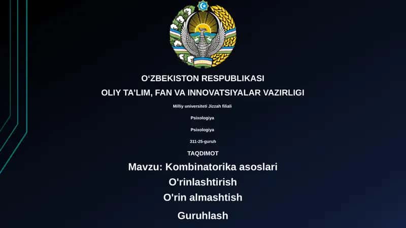 Kombinatorika asoslari