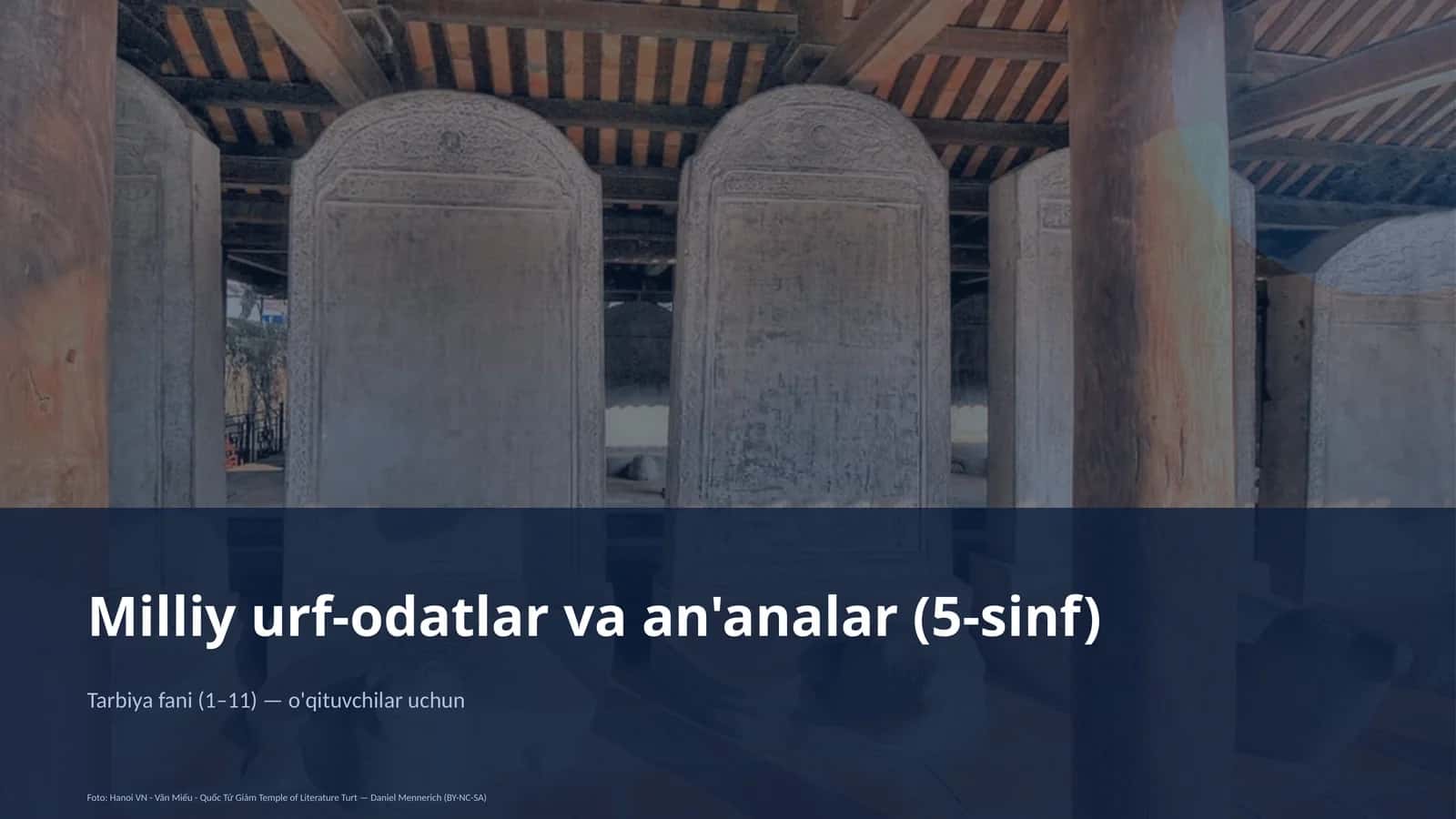 Milliy urf-odatlar va an'analar (5-sinf)