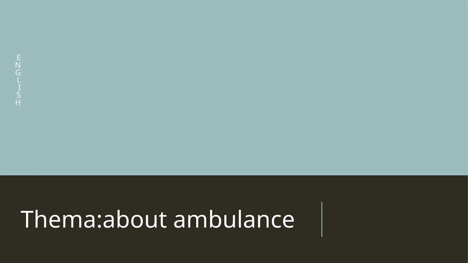 Thema:about ambulance