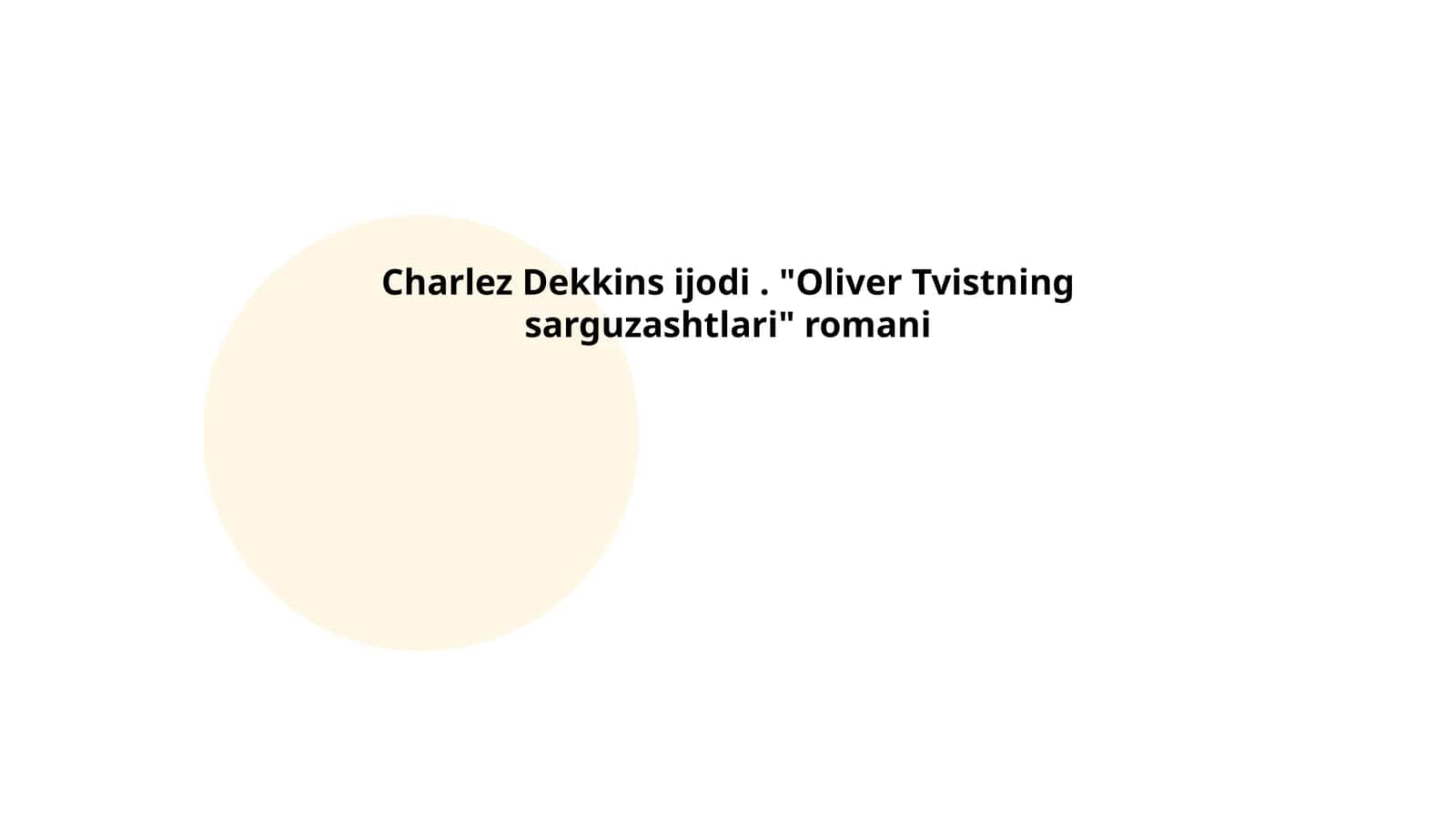 Oliver Tvistning sarguzashtlari