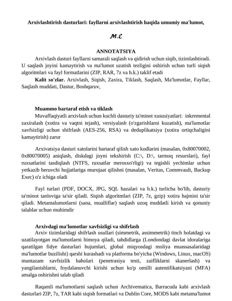 Arxivlashtirish dasturlari