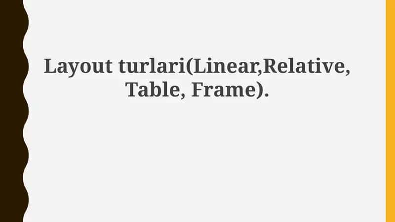 Layout turlari