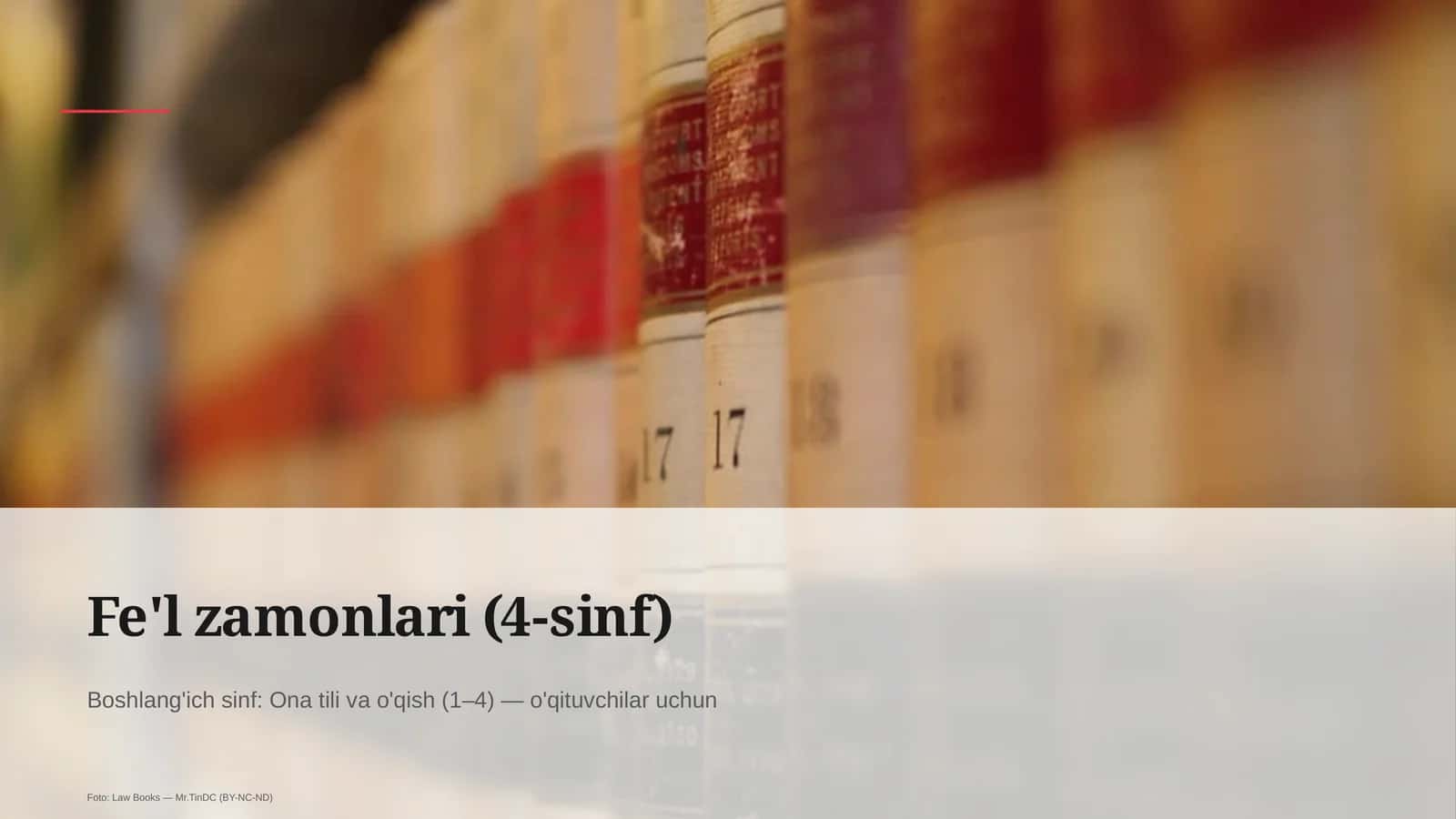 Fe'l zamonlari (4-sinf)