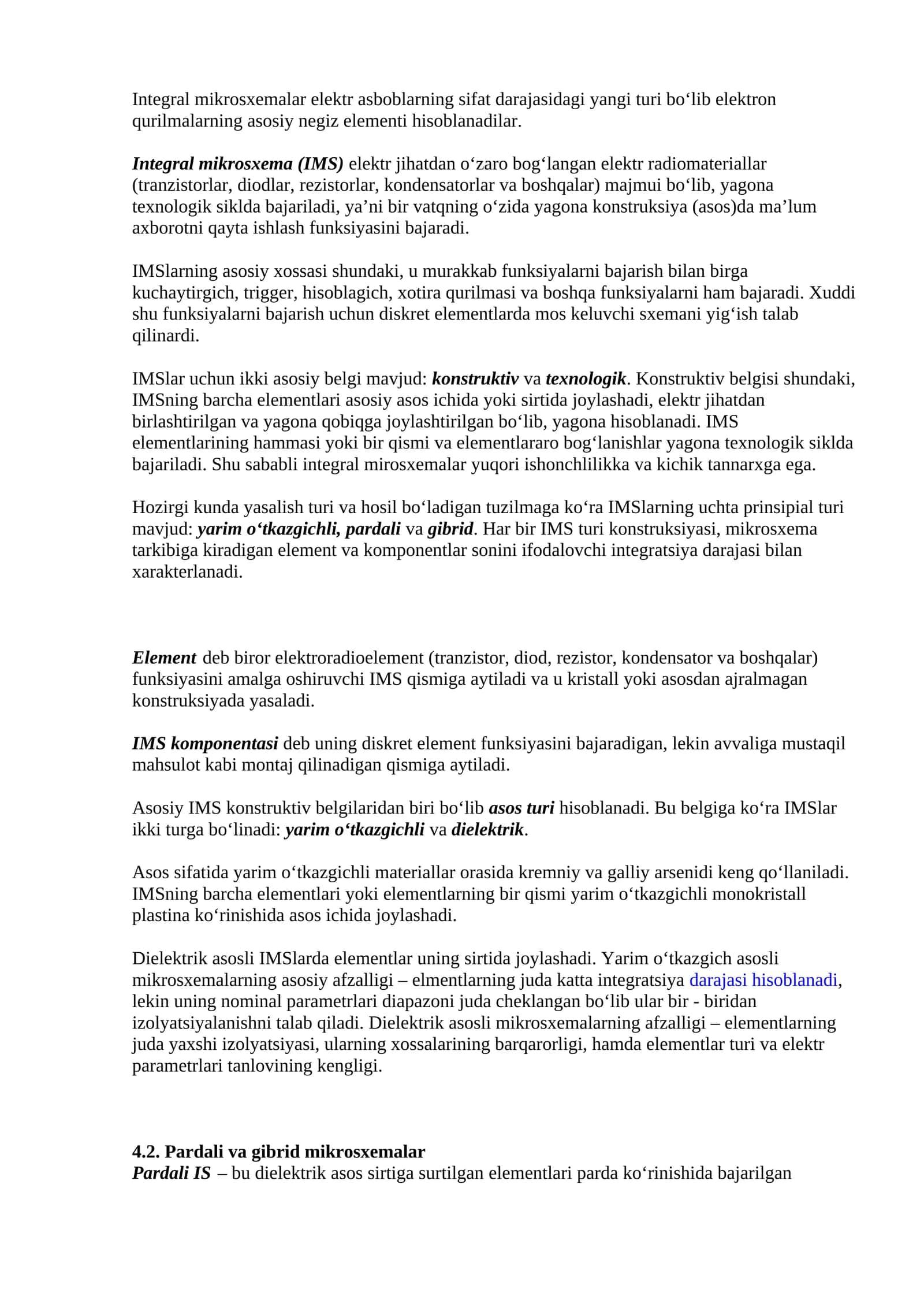 Integral mikrosxemalar