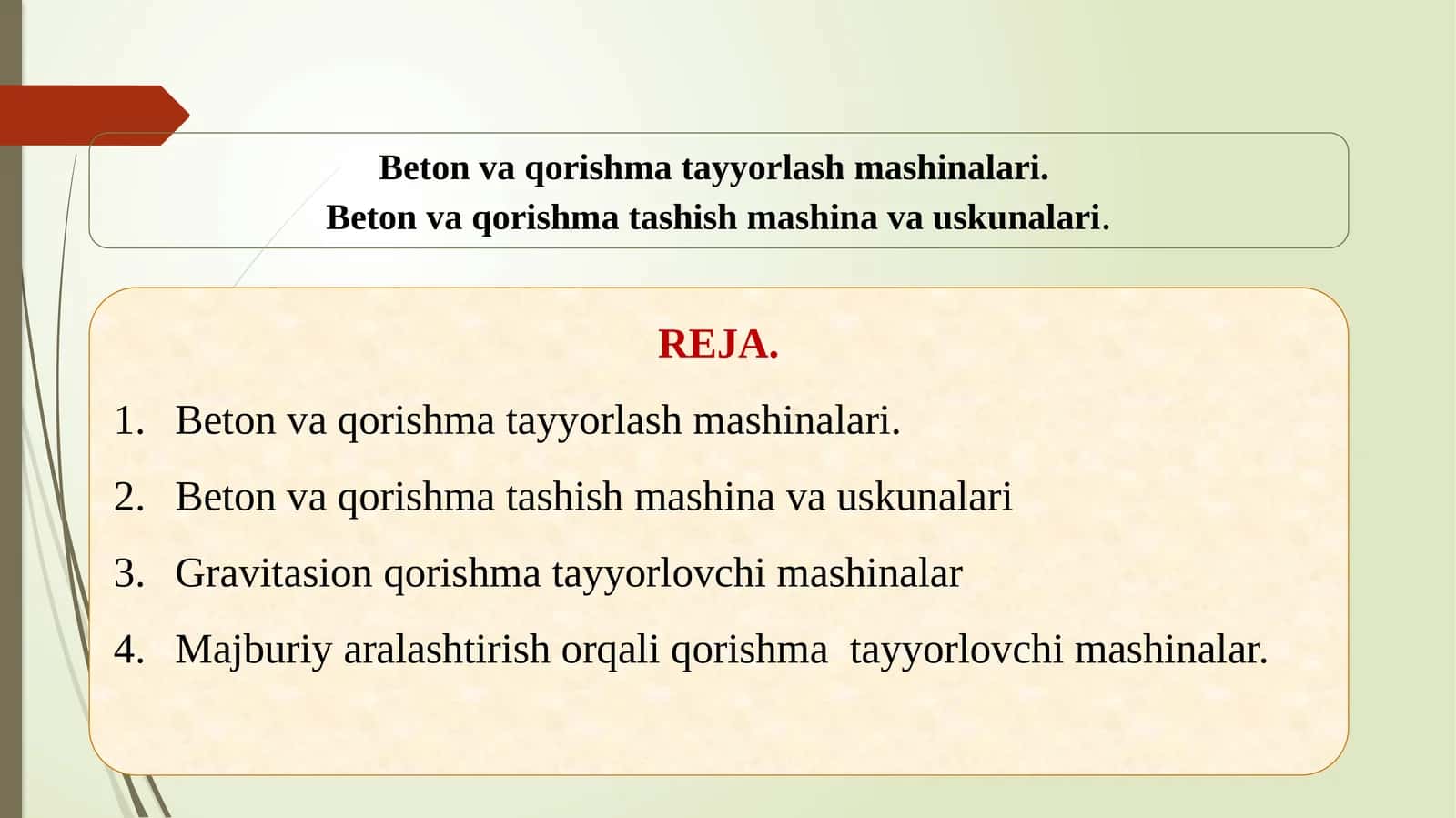 Betonvaqorish matayyorlash mashinalari