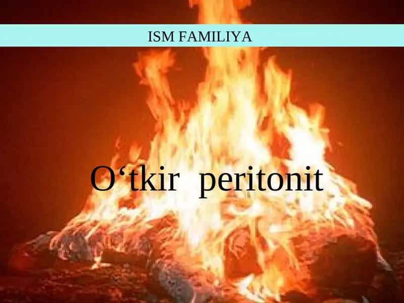 O‘tkir peritonit