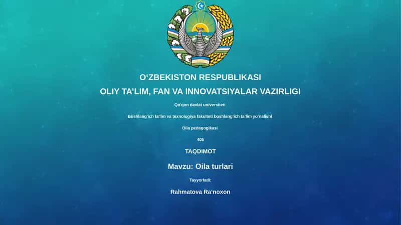 Oila turlari