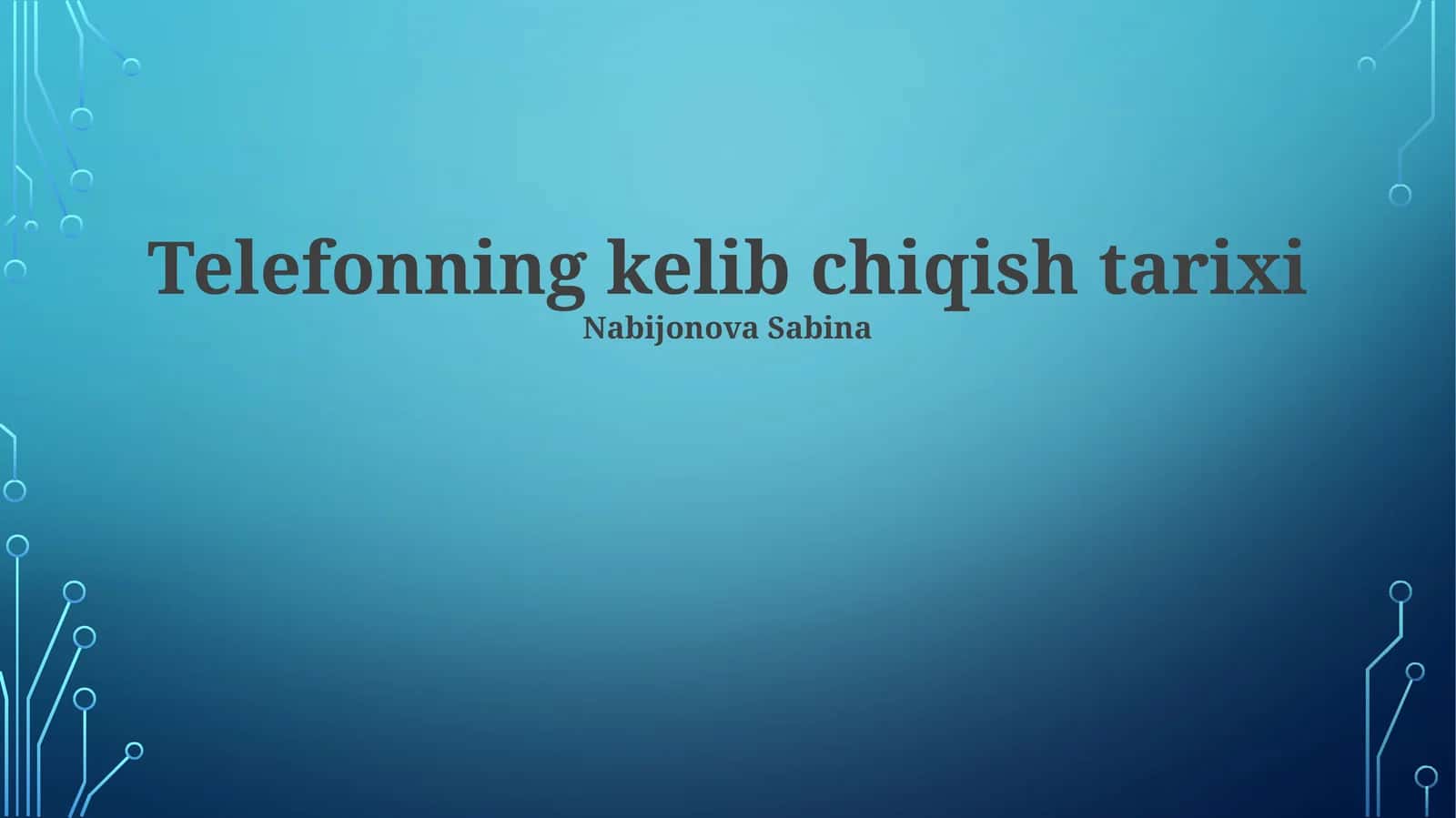 Telefonning kelib chiqish tarixi