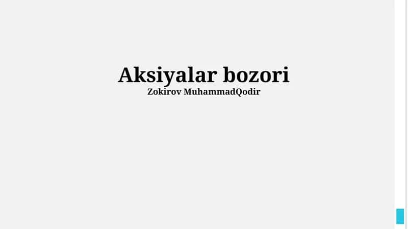 Aksiyalar bozori