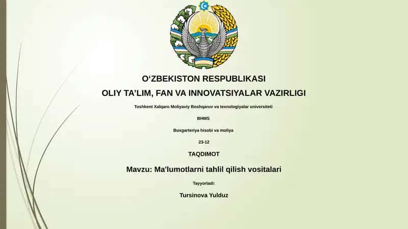 Ma'lumotlarni tahlil qilish vositalari
