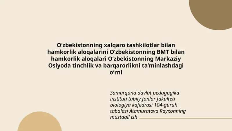 Samarqand Davlat Pedagogika Instituti Biologiya Kafedrasi